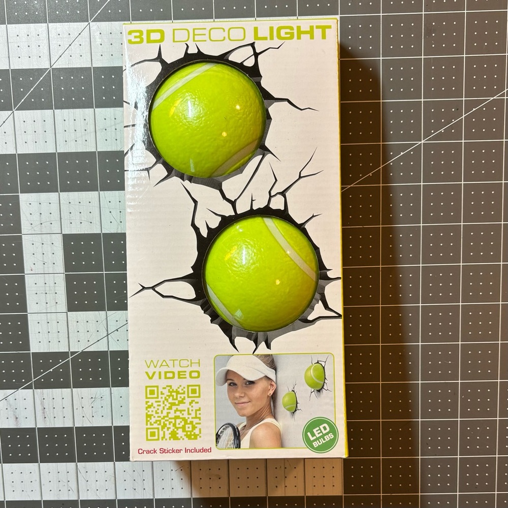 3D Deco Light Tennis Ball Wall Decor LED lights